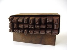 Antike Schlagbuchstaben Rahmennummer Oldtimer 9mm vor 1945