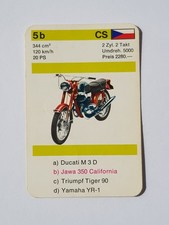 QUARTETT EINZELKARTE 5b JAWA 350 CALIFORNIA FX SCHMID 1960/70er Jahre