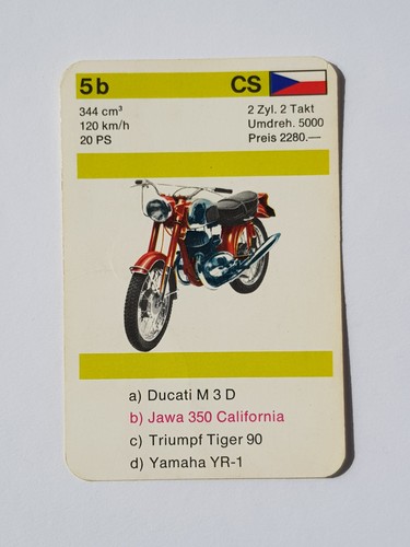 Quartett einzelkarte jawa - einzelkarte, 5b