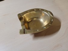 Antik Aschenbecher Figur Ablage Hufeisen Huf schwer massiv Messing gut 170g