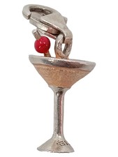 THOMAS SABO Charm Anhänger Cocktail Glas Kirsche Silber 925 Sterlingsilber Damen