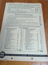 Prospekt Mengele Preisliste