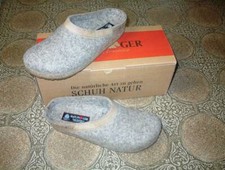 Hausschuh Haflinger Filzhausschuhe, Modell Grizzly Torben, torf/beige, Größe 38