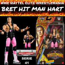 WWE MATTEL ELITE WRESTLEMANIA SERIE 41 BRET ''HIT MAN'' HART WRESTLING FIGUR BAF