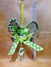 Oster Deko aus Volierendraht in Hahn Form, Dekoren, Figuren. 13x16x3cm (HxBxT)