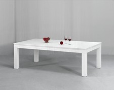 Billard PRONTO VISION 7 ft Billardtisch und Esstisch Klavierlack weiß Hochglanz