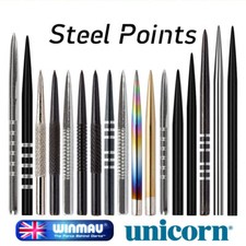 WINMAU UNICORN Steel Stahl Dartspitzen Spitzen Points Steelspitzen 32 - 42 45 mm