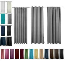 Vorhang Gardine blickdicht Thermo-Effekt 250g/m2 Kräuselband/ Ösen( 1 Stück )
