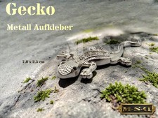 3D Strass Gecko Metall