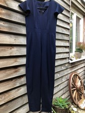 Damen Jumpsuit Overall Einteiler Hosenanzug Dunkelblau Gr. S - Maßanfertigung