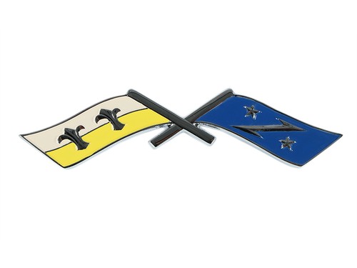 Emblem gekreuzte flaggen - gekreuzte,