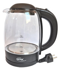 Elta® Glaswasserkocher Wasserkocher schwarz 1L Neu