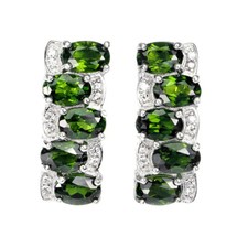 Chromdiopsid Ohrringe 925