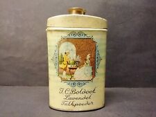 Alte Blechdose Körperpuder Lavendel J.C.Boldoot Amsterdam Werbung mit Restinhalt