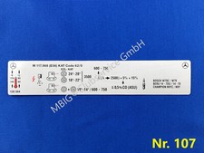 Aufkleber Motordaten Mercedes