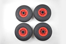 4 x Sackkarrenrad 3.00-4 250x85 Bollerwagenrad Luftrad Luftreifen Ersatzrad Rot