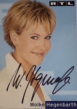 Wolke Hegenbarth signiert Karte Film TV Unterschrift Signatur Autogramm signed