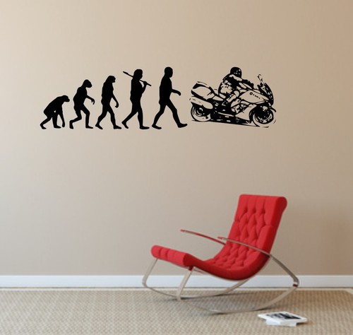 Wandtattoo evolution motorrad - wandtattoo:,