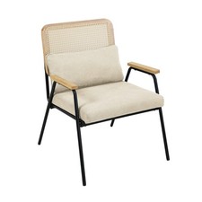 B-Ware SVITA THEA Loungesessel Rattansessel Retrosessel Rattan Creme