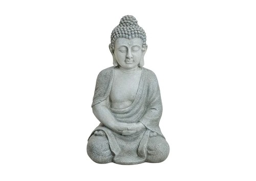 Buddha sitzend steinoptik - buddha, aus