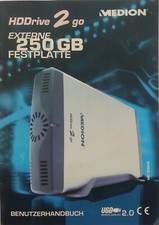 Original Medion Externe Festplatte HDDrive 2 GO mit 250 GB USB die 1. Generation