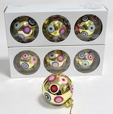 6 Stück Weihnachtskugeln Glaskugeln Ø 8 cm Christbaumkugeln Baumschmuck (2x3er)