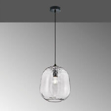 Fischer & Honsel Bretagne Pendel Hänge Leuchte Lampe Modern E27 Glas Schirm grau