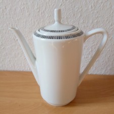 KAHLA Könitz Porzellan Kaffee Tee Kanne weiß gestreift 0,3L DDR ca. 1970er Jahre