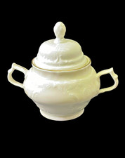 Rosenthal Sanssouci elfenbeinfarben  Goldrand Zuckerdose mit Deckel