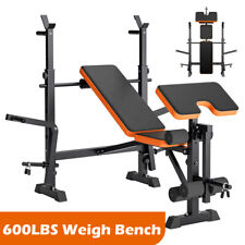 Multifunktion Flachbank Hantelbank Trainingsbank Schrägbank klappbar Ablage DE