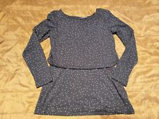 Yessica C&A Stillshirt LA-Shirt dunkelblau Punkte dots Gr. S wie 36 38 neu