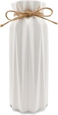 Vase weiß 5cm hoch glasur - weiß, 21.5cm