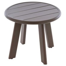Beistelltisch Aluminium Farbe dunkel-braun Terrassentisch Veranda-Tisch 52x45 cm