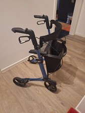 Rollator Leichtgewichtr. Gemino 30 faltbar Gehhilfe mit Rückengurt Saphirblau 