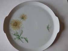 Vintage Shabby Hutschenreuther Tortenplatte Chrysantemen rund Kuchenteller Platt