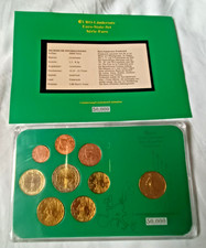 Münzen Euro-Ländersatz FRANKREICH  1999-2001 + 1 Franc  vergoldet 1970