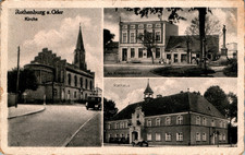 AK GRUSS AUS SCHLESIEN ROTHENBURG GRÜNBERG BZ LIEGNITZ RATHAUS + KIRCHE 3 BILD