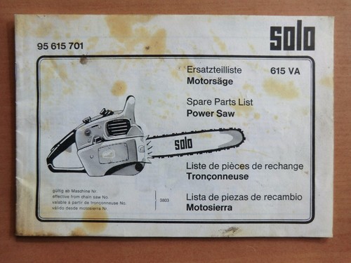 Ersatzteilliste solo 615 - 615, va