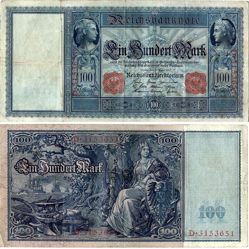Reichsbanknote 100 mark 1910 - mark,