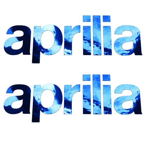 Aprilia blau chrom text - aprilia,