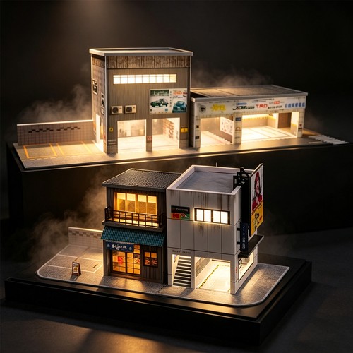 Diorama garage modell led - 1/64,
