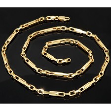 Greco Design Goldkette Halskette 585er 14K 4,2mm 65cm Echt Gold NEU