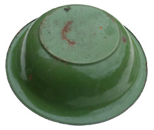 alt Emailschüssel Schüssel Email Wanne 🖤 weiß rund dicht grün DM ca 55 cm 🍄