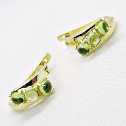 Cabochon peridot ohrringe - ohrringe, 925