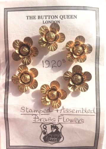 Antike blumenknöpfe 6er - antike,