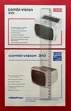 2 x DDR RFT Prospekt Blatt Robotron Radeberg 1975/76 Fernseher combi  ( F22459