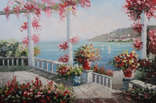 Handgemalt 60x90 ölgemälde - handgemalt,