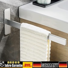 Handtuchhalter 38cm Silber zum Kleben Edelstahl Handtuch Stange Reling Ring