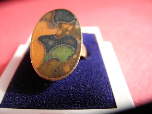 Fingerring mit steg emaille - steg,