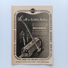 1951 Progress Staubsauger Werbung Werbeanzeige Reklame